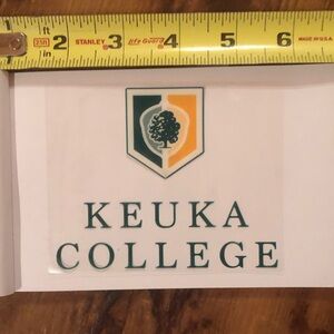Keuka College clear cling Sticker